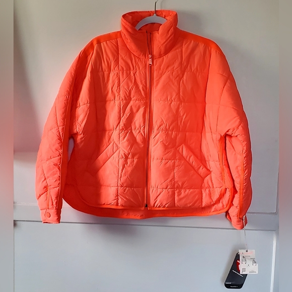 NWT Free People Pippa Puffer Packable Jacket size XS - Hot Watermelon - Picture 2 of 10